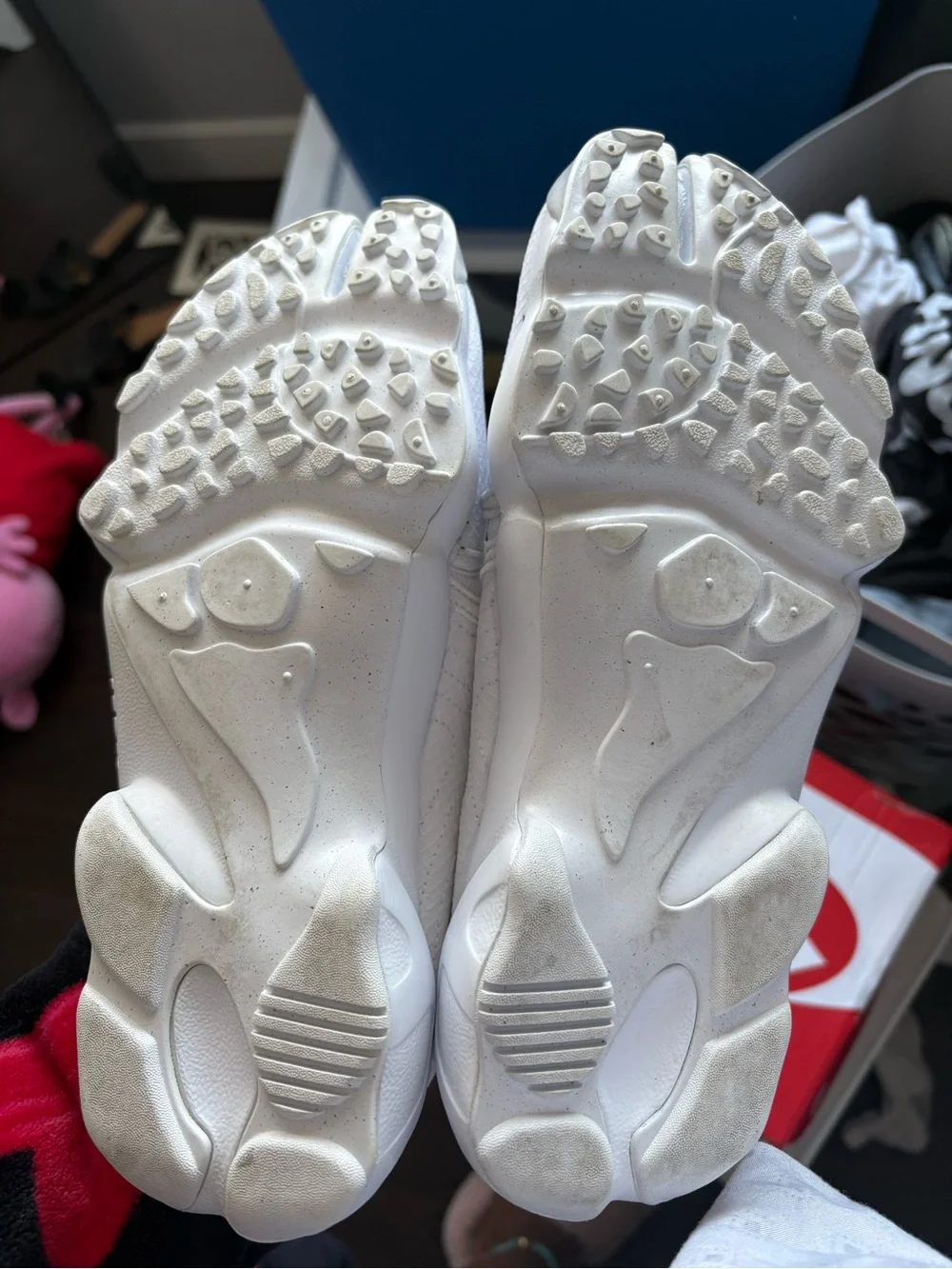 Nike Kids White Split-Toe Slip-On Sneakers